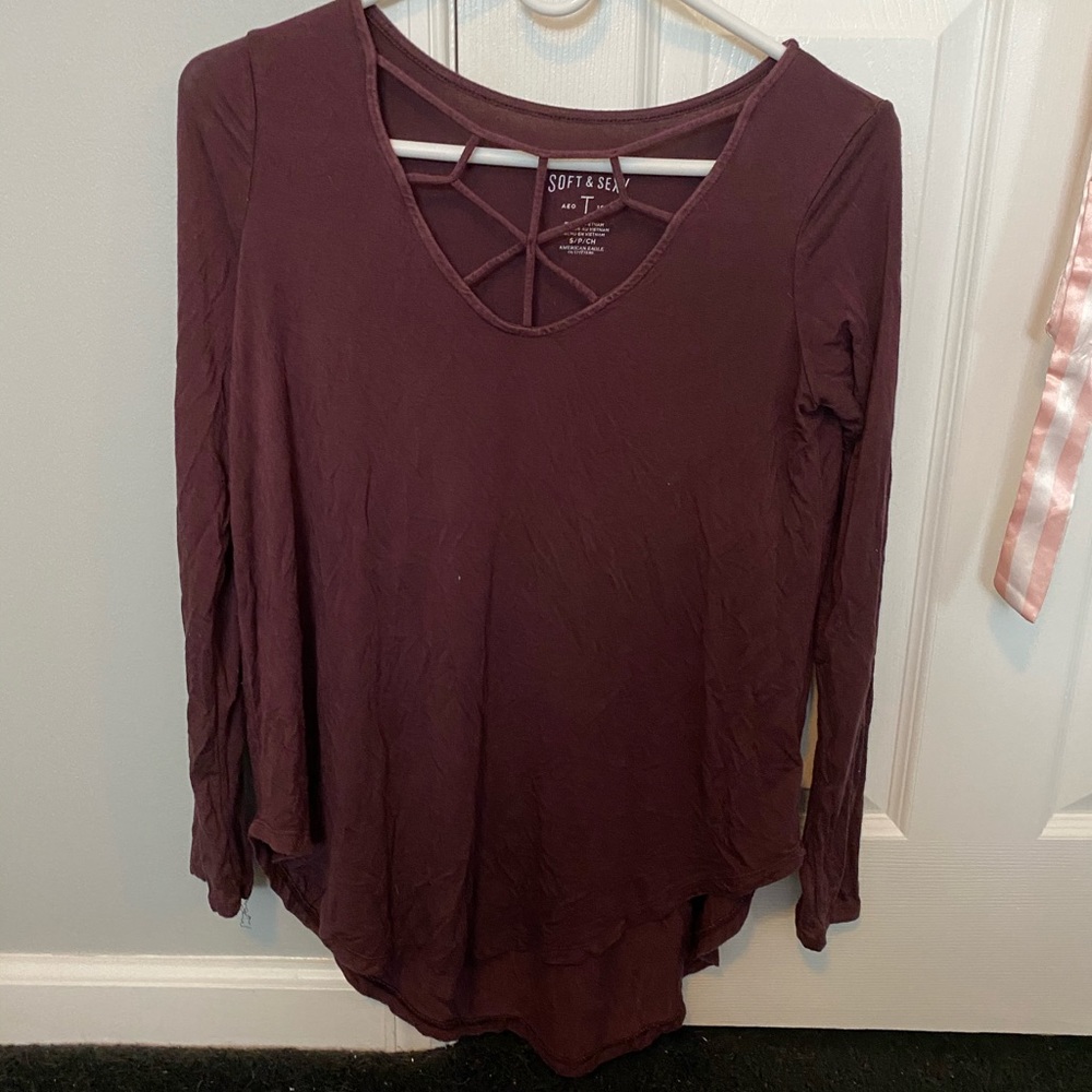 Long sleeve Soft and Sexy Maroon top